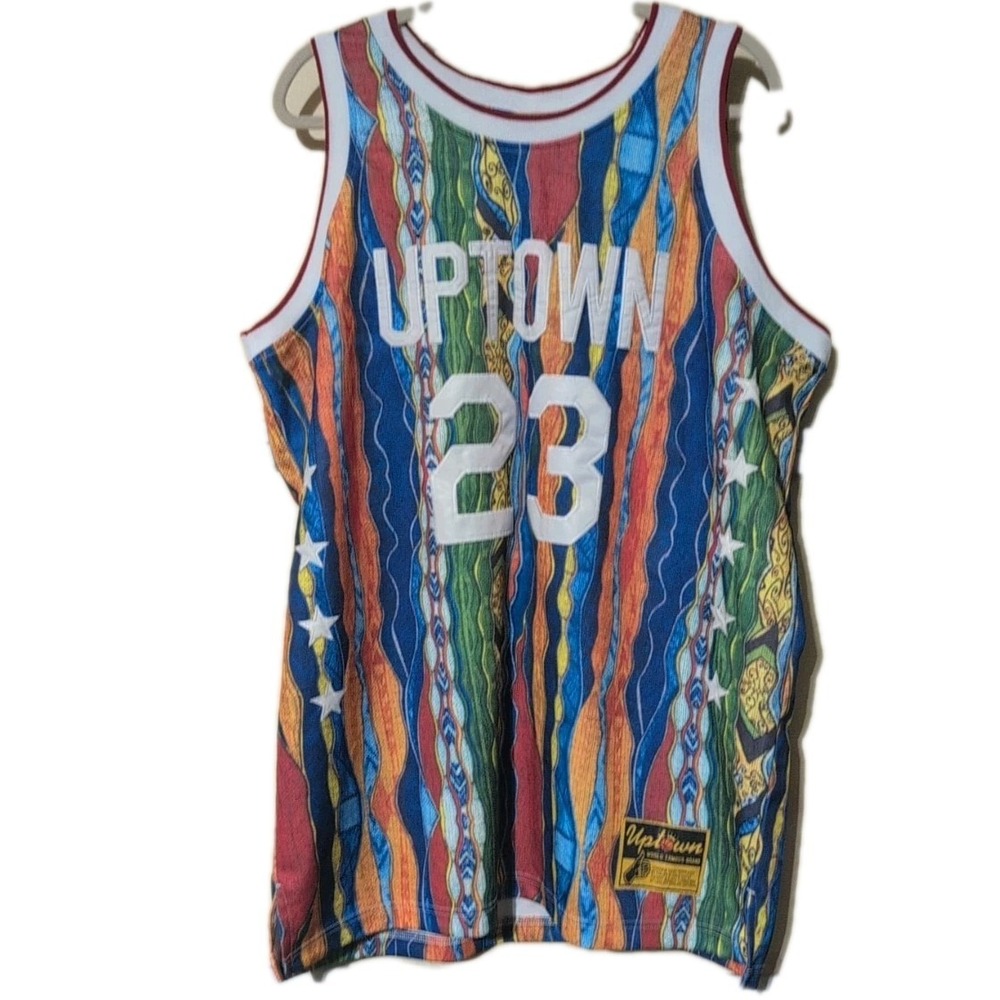 Uptown World Famous Men's Basketball Jersey #23 Multicolor Coogi Style XLarge